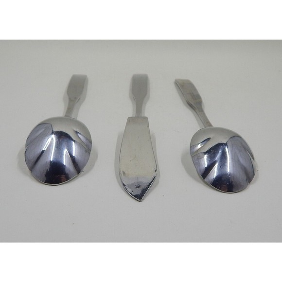 Reed And Barton Select Fiddler Sugar Spoons and Butter Knife Set of 3 - Picture 5 of 7